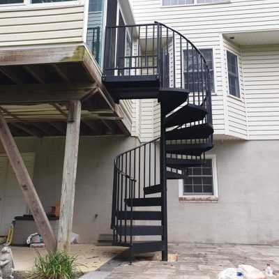 A set of spiral stairs installed for a great client of ours.